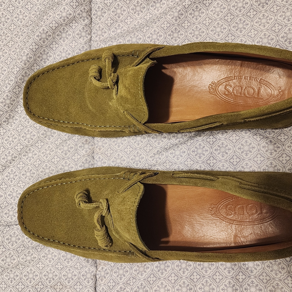 Tod's Olive Green Men's Loafers